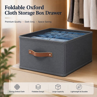 Foldable Oxford Cloth Storage Box, Household Clothing Organizer, Drawer-Style Storage Box