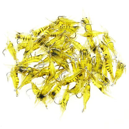 10pcs 4CM Shrimp Fishing Lure Soft lure Shrimps Soft Baits Artificial Shrimp Soft Bait Fake Lures Bionic Shrimp Worm For Fishing Bait Hook Lures Fishing Supplies