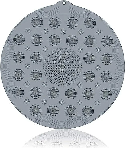 Round Non-Slip Shower Mat â€“ Silicone with Suction Cups & Drainage Holes