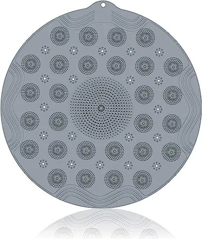 Round Non-Slip Shower Mat â€“ Silicone with Suction Cups & Drainage Holes
