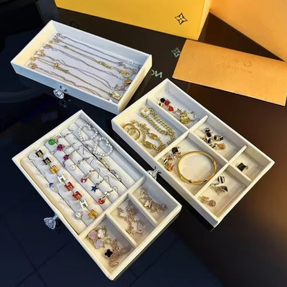 1Pc Deluxe Crystal-Clear Acrylic 3-Layer/1Layer Drawer Jewelry Storage Box - Organize Earrings, Ring
