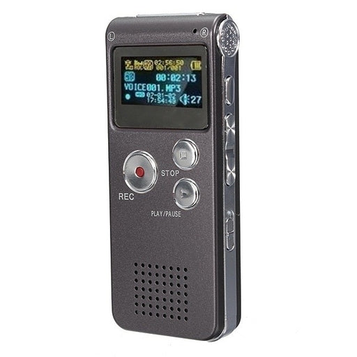 Portable Digital Voice Recorder with Stereo Sound, MP3 Playback, and Telephone Recording Capability