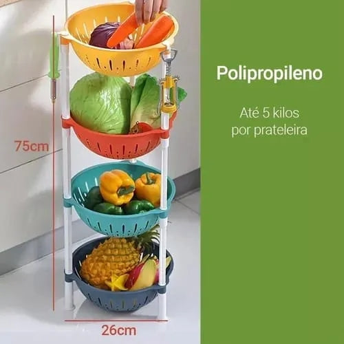 Multipurpose Plastic Countertop Dish Rack 4 Tier Kitchen Organizers