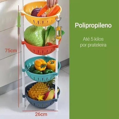 Multipurpose Plastic Countertop Dish Rack 4 Tier Kitchen Organizers