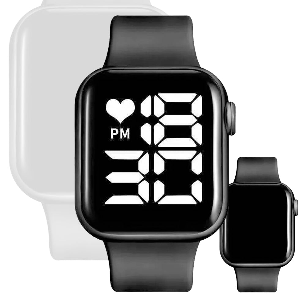 LED Digital Silicone Band Sports Belt Watch for Smart Men Boys Gents Ladies Unisex LED Watches