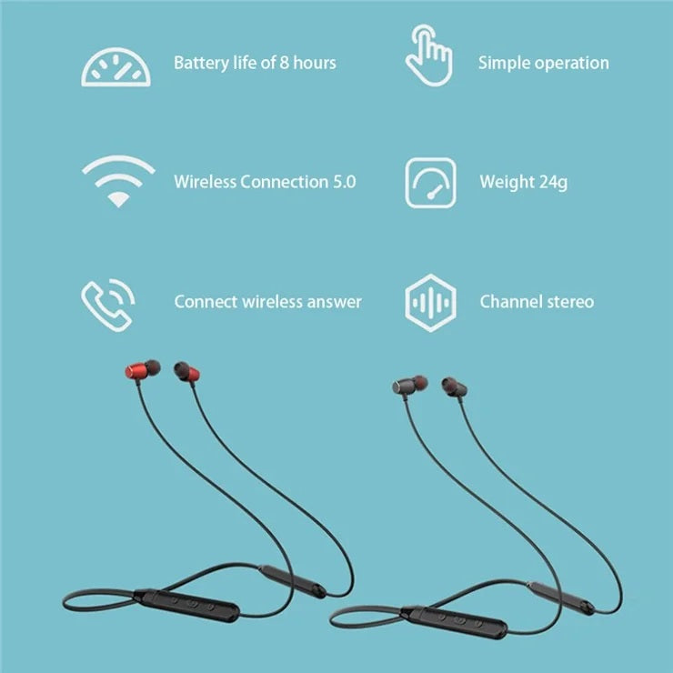 YISON E19 NECK HANGING SPORTS WIRELESS EARPHONES