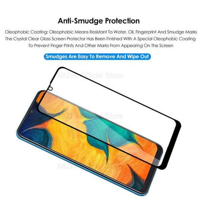 Galaxy A80 / A90 Tempered Glass Full-Coverage Full Glue Screen Protector Black Line