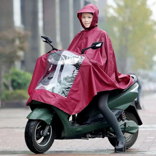Waterproof Motorcycle Raincoat for Adults Thickened with Safety Reflective Design