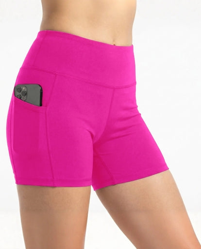 TRE Women’s High Waist Dri Fit Active Short with Phone Pouch | Utility Pocket