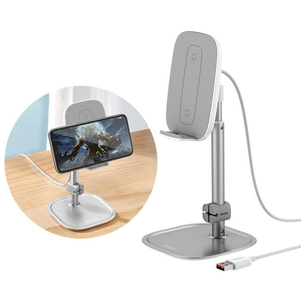 Baseus Literary Youth Desktop Bracket (Telescopic + Wireless Charging enabled ) For Mobile & Smart Watch