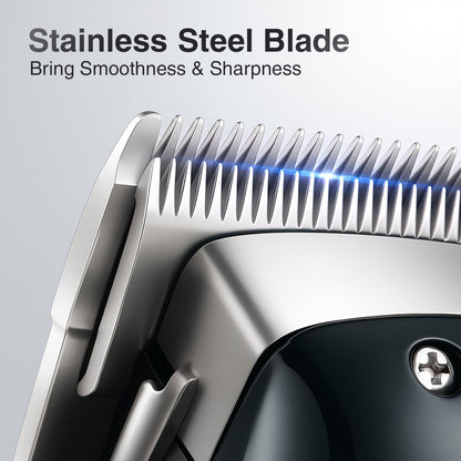 VGR V-969 Professional Salon Series Hair Clipper - 180 Minutes Runtime, Turbo Function, 1200mAh Lithium Battery, LED Display, USB Charging, Cord/Cordless, 4 Guide Combs & Precision Trimming