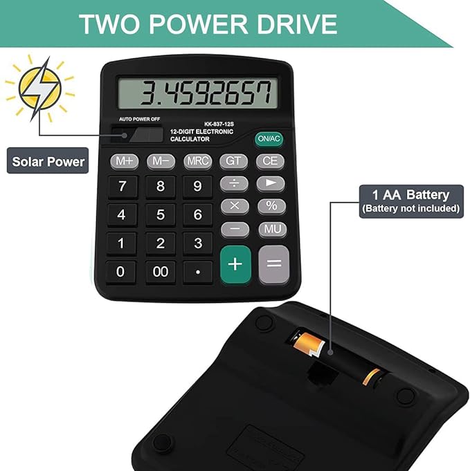 Large Display and Digits Electronic Calculator 2026 Edition Home Office School and Shop Use