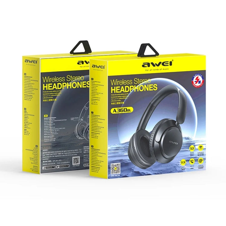 AWEI A360BL Foldable Wireless Bluetooth Headset