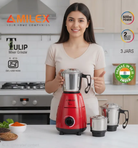 Mixer Grinder 3 in 1 Stainless Steel Jars 550W