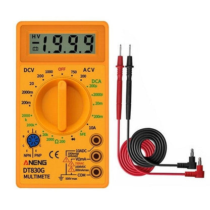 DT830D Mini Digital Multimeter Voltmeter Voltage Ampere Ohm Triode Tester DC AC Ammeter Power Meter