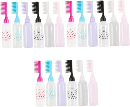 Hair Dye Bottles with Comb