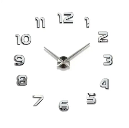 Frameless DIY Wall Clock & Decal – Silent Wall Decor, 40×40 / 50×50 / 40×120 Cm