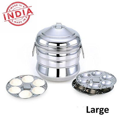 Pooja Stainless Steel Idly Panai Maker Small/ Medium /Large Steamer