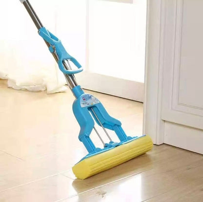 PVA Sponge Squeeze Mop with Adjustable Handle for Kitchen & Bathroom Cleaning