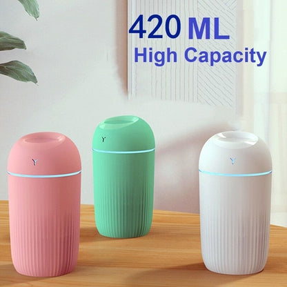 Portable Air Humidifier Ultrasonic Moisturizing USB Colorful Light Quiet Diffuser