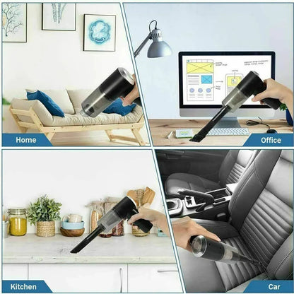 Portable 120W Cordless Mini Vacuum Cleaner: Wireless Rechargeable for Car, Home & Office