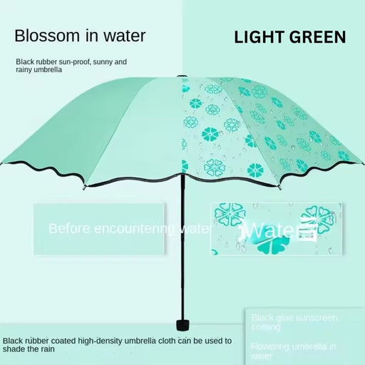 Lightweight Flower-Blooming Parasol with Windproof Features, Sunblock Vinyl, and Stylish Ruffles