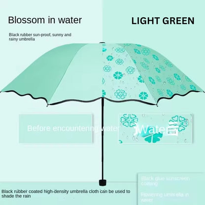 Lightweight Flower-Blooming Parasol with Windproof Features, Sunblock Vinyl, and Stylish Ruffles