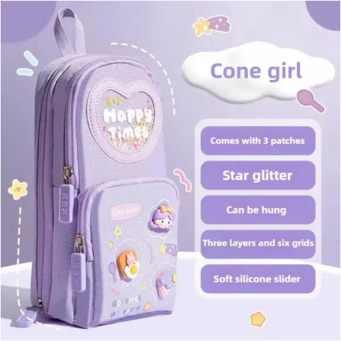 Multi-Functional School Backpack & Pen Box: High-Capacity Stationery Set for Primary Students