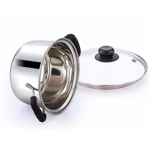 Stainless Steel Cookware Soup Pot with Glass Lid