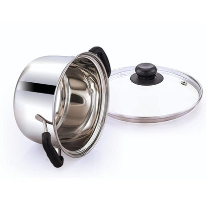 Stainless Steel Cookware Soup Pot with Glass Lid