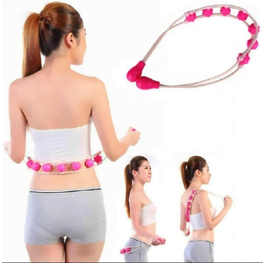 Body Muscle Roller Rope, Back Massage Roller Rope, 7 Wheel Massage Foam Roller