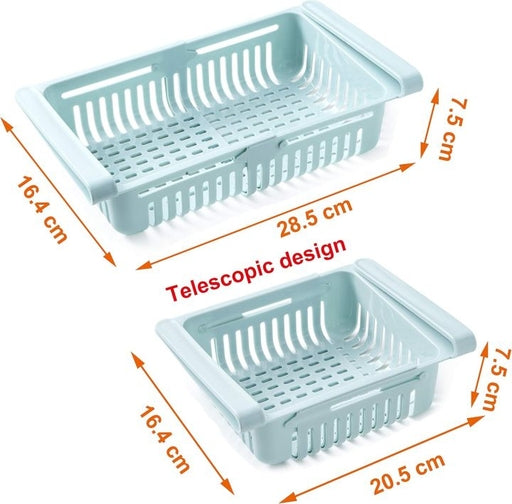 Retractable Drawer Type Refrigerator Storage Box, Food Fresh-Keeping Classified Organizer