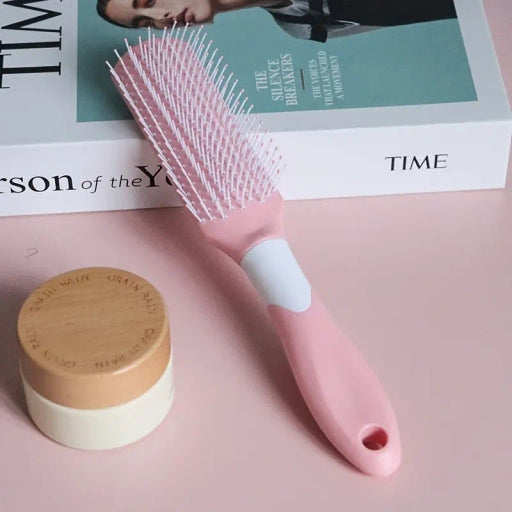 Women Hair Comb Macaron Massage Brush Color Ribs Comb Anti-Static Hair Brush Soft Tooth Comb