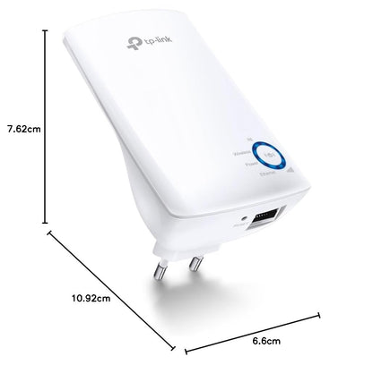 TP-Link TL-WA850RE Single_Band 300Mbps RJ45 Wireless Range Extender, Broadband/Wi-Fi Extender, Wi-Fi Booster/Hotspot with 1 Ethernet Port, Plug and Play, Built-in Access Point Mode, White