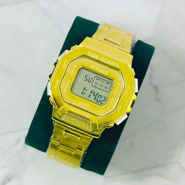 GOLD SILVER Fashion Electronic Men's Watch Multi Functional Waterproof Complete Calendar Watch
