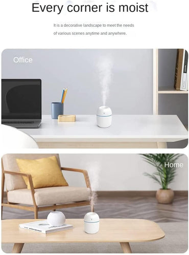 220Ml Portable USB Air Humidifier: Mini Essential Oil Diffuser & Desktop Cool Mist Spray