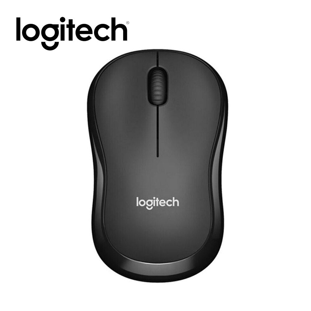 Logitech M185 Wireless Mouse USB for PC Windows, Linux, Grey And Black with Ambidextrous Design