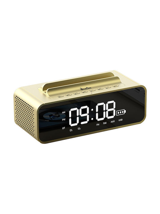 OneDer V06 Multifunctional Dual Alarm Clock LED Display Wireless Bluetooth Speaker