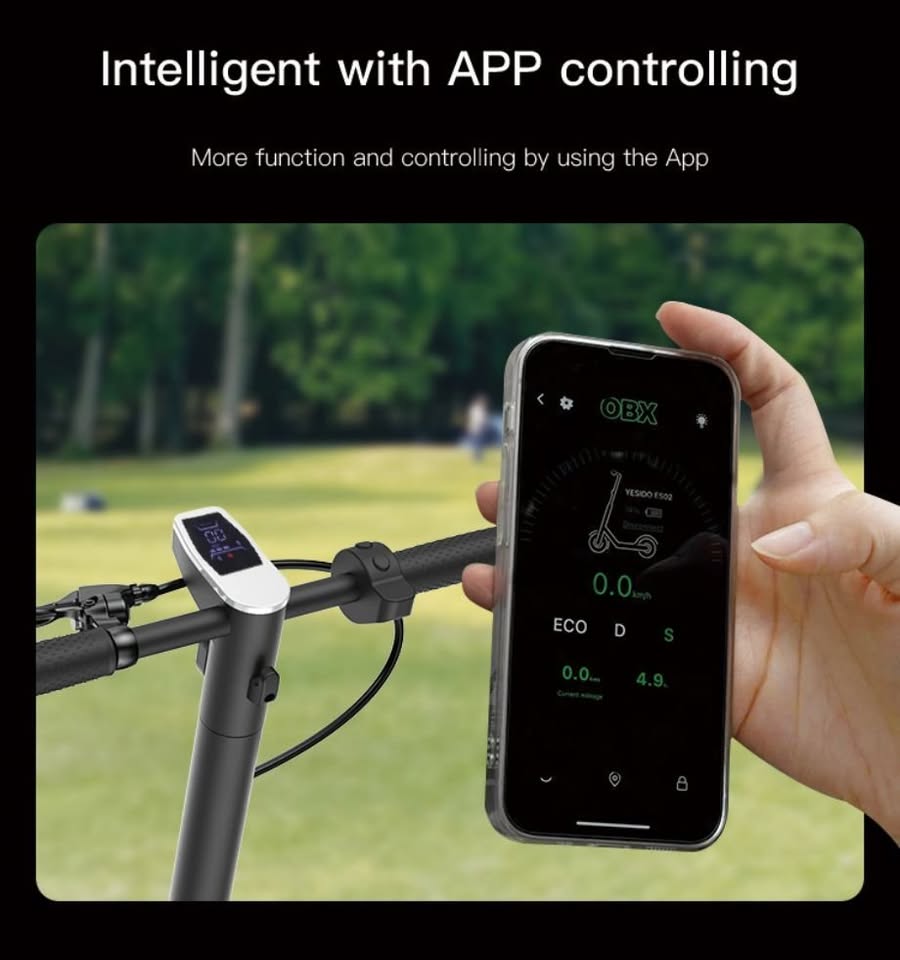 Yesido ES03 Folding Design Intelligent With APP Controlling Three Speeds Adjustable Electronic Scooter