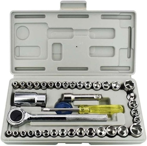 40Pc Spanner Socket Set Wrench Set Tool Kit