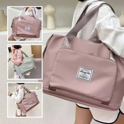 Folding Travel Bag Hand Luggage for Men and Women Duffle Bag Travel Storage Bags (Maroon Colour)
