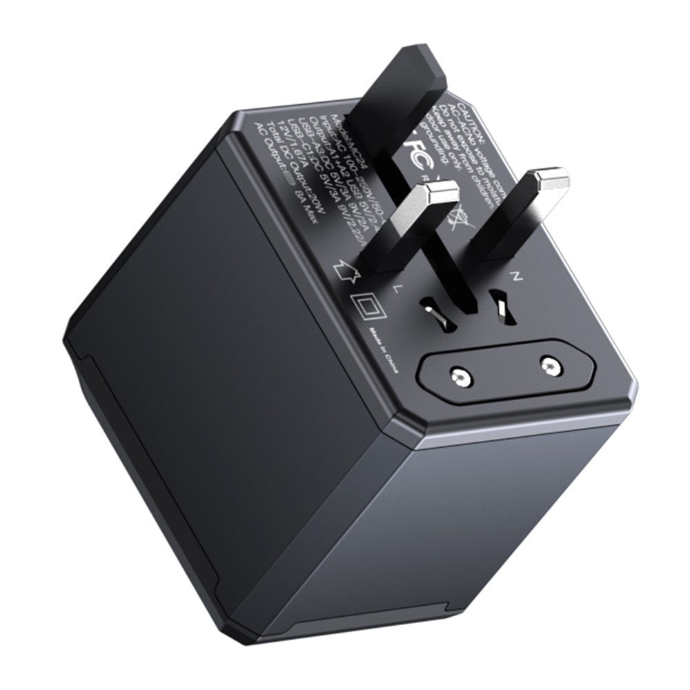 YESIDO MC24 20W Universal Adapter Socket Travel Wall Charger