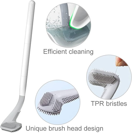 Long Handle Toilet Brush Golf Brush Head Toilet Cleaner Brush 360° Flexible
