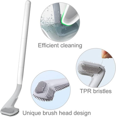 Long Handle Toilet Brush Golf Brush Head Toilet Cleaner Brush 360° Flexible