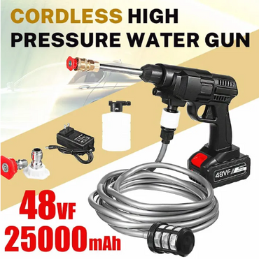 Premium 24V Cordless Electric Pressure Washer Set- 435 PSI Portable Power Cleaner for Cars& Watering