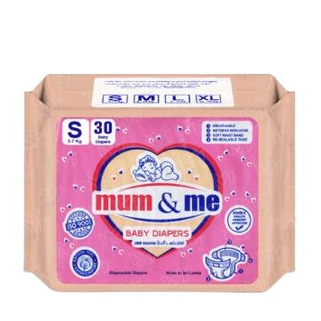 Mum and Me Baby Diaper Small 30 Pack (Small Baby Pasting)