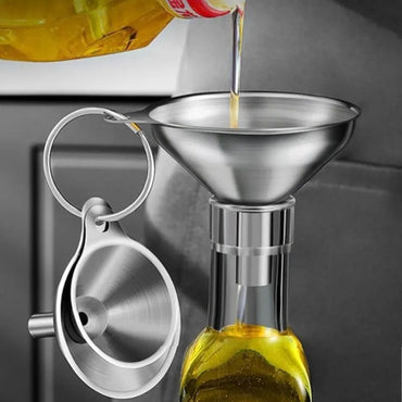 Stainless Steel Food Scoop & Metal Funnel