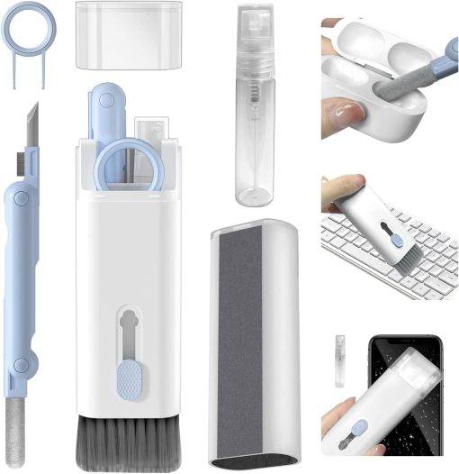 Kid Baby Mini Portable Multi-Functional 7 in 1 Cleaning Tool Kit for Keybaord, Mobile, Earbuds