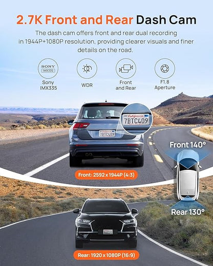 70mai Smart Car Dash Camera A500S-1 SET Type-C ( Front & Rear Cam )