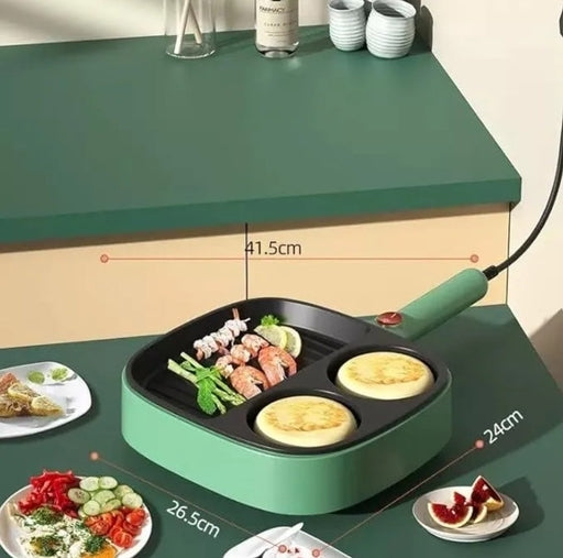 Quick and Versatile 3-in-1 Electric Griddle for Steaks, Eggs, Burgers Non-Stick Divided Skillet